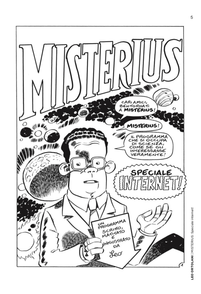 Prima tavola di Misterius di Leo Ortolani per Comics&Science The Internet Issue