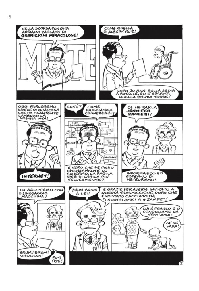 Seconda tavola di Misterius di Leo Ortolani per Comics&Science The Internet Issue