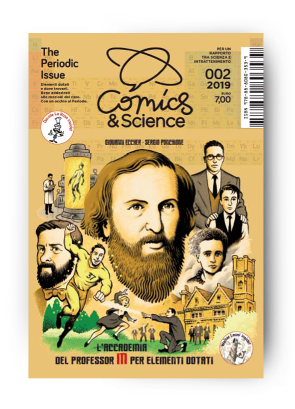 Comics&Science The Periodic Issue, copertina disegnata da Sergio Ponchione