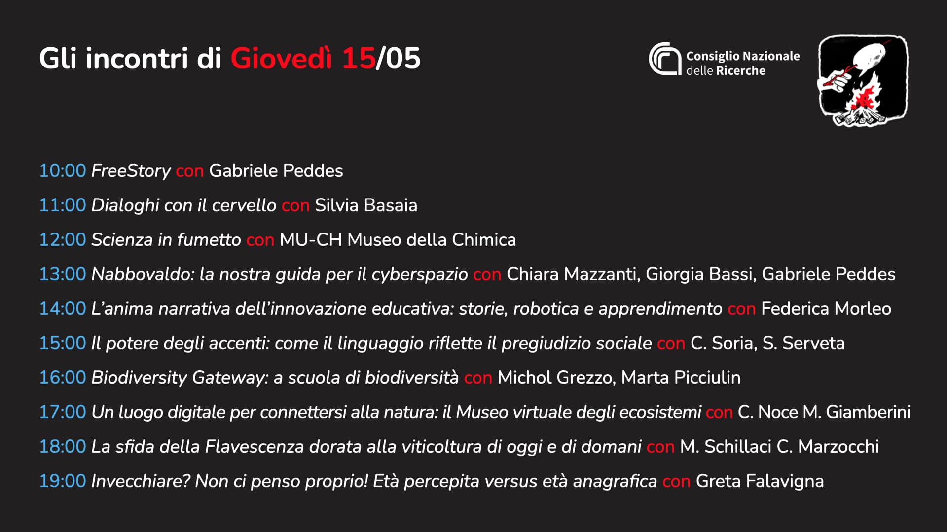 Programma di Comics&Science al Salone del Libro