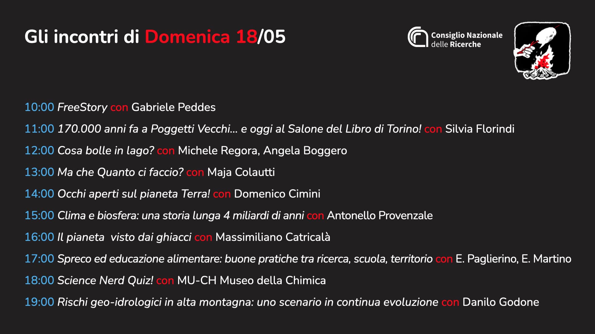 Programma di Comics&Science al Salone del Libro