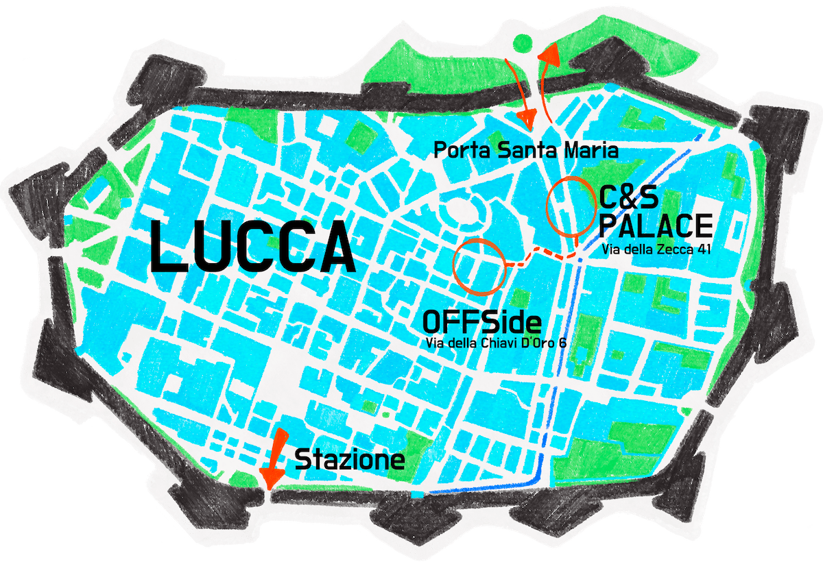 La mappa di Lucca 2026, dove trovare il Comics&Science PALACE